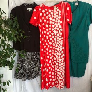 VINTAGE lot of 3 ladies dresses work clothes Danny & Nicole , Karin Stev…